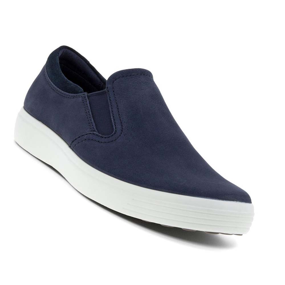 Pánské Boty Casual Ecco Soft 7 Slip On 2.0 Blankyt Tmavě Blankyt | CZ 479WNB